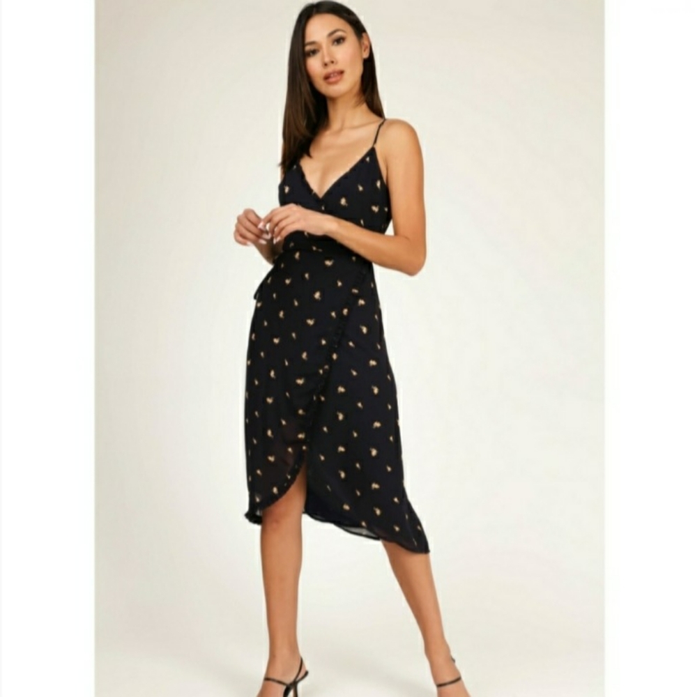 BRAND NEW! Honey Punch Sexy Navy Midi Dress
